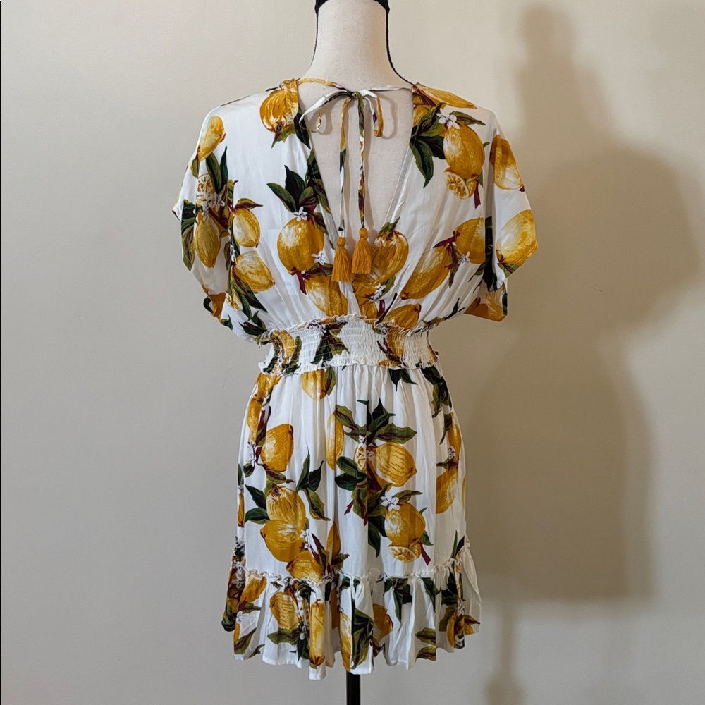 Blue Island Lemon Print Swim Cover Up - Picture 3 of 5